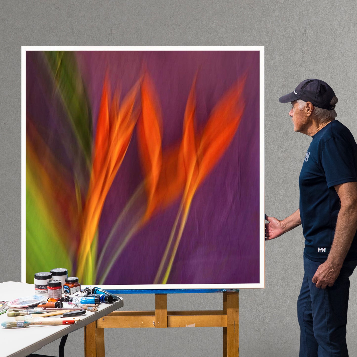 Heliconia - Limited Edition Canvas Print Square